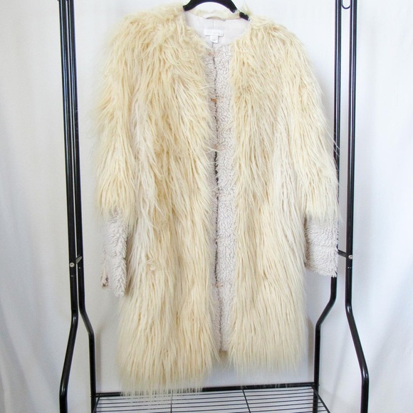 HOSS INTROPIA Designer Shaggy Faux Shearling Coat Size-38 Small~Mongolian Style - Picture 9 of 9